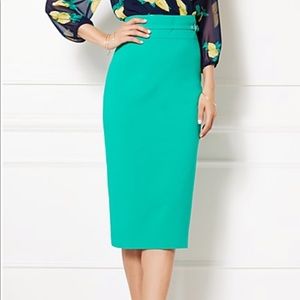Eva Mendez Green Pencil Skirt Size 8